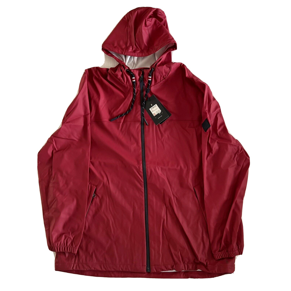Joules Men's Portwell Lightweight Waterproof Jacket - Deep Red Size XXL